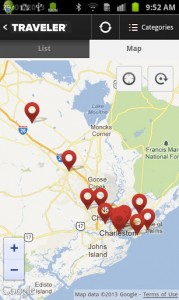 traveler of charleston mobile app