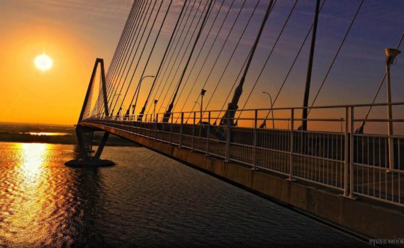 Ravenel Jr. Bridge at Sunset