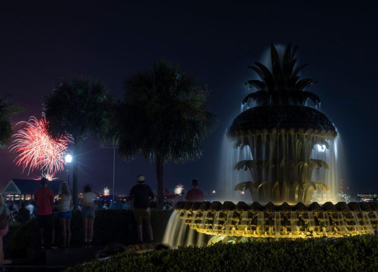 Fireworks from Waterfront Park, Charleston, SC