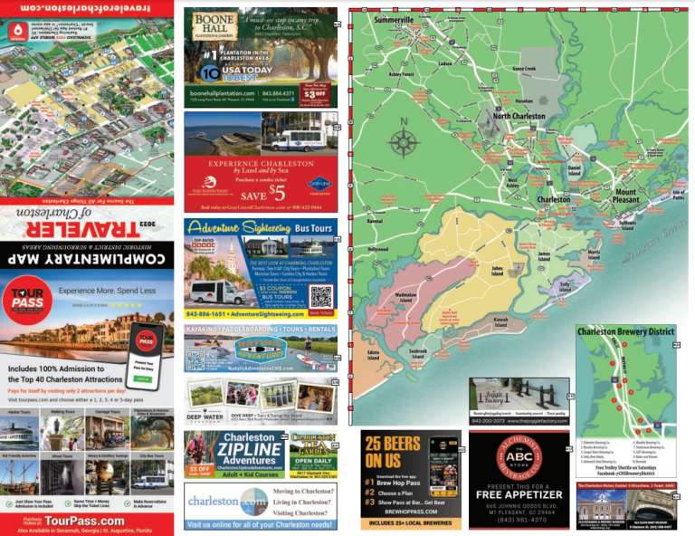 Downtown Charleston SC Printable Map Things to Do in Charleston SC