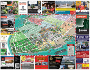 2022 charleston sc illustrated downtown tourist map