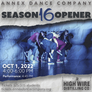 Annex Dance Company Season Opener at High Wire Distillery @ High Wire Distilling Co. |  |  | 